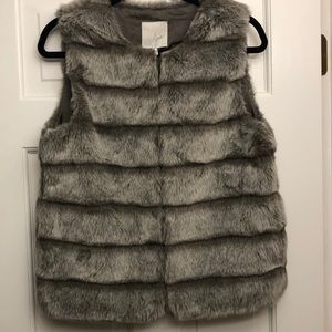 Joie Faux Fur Grey Vest